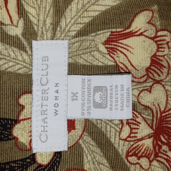 Charter Club floral denim jacket (030424A). - Picture 3 of 3